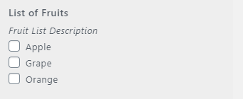 Checkbox Multiple Checkbox Multiple