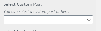 Dropdown Custom Post Dropdown Custom Post