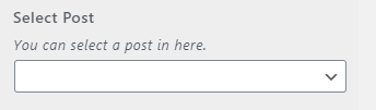 Dropdown Post Dropdown Post